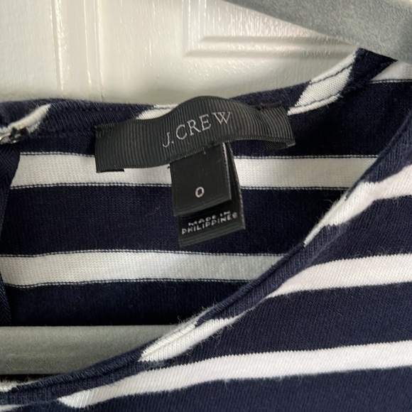 J Crew navy and white striped dress - Picture 2 of 5
